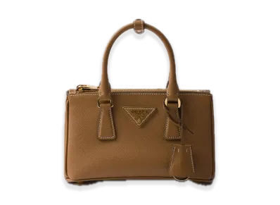 PRADA Saffiano Leather Mini Bag "Camel"