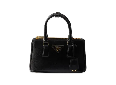 PRADA Galleria Patent Saffiano Leather Mini Bag "Chrome Silver"