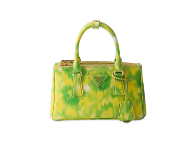 PRADA Galleria Printed Saffiano Leather Mini Bag "Yellow"