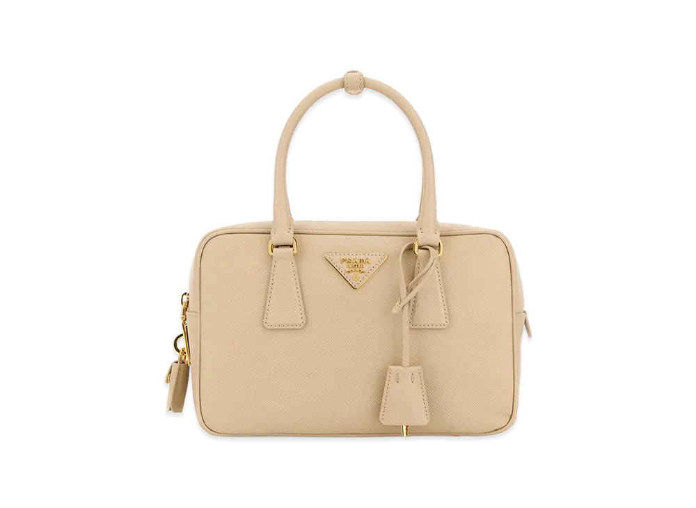 PRADA Women's Leather Handbag "Beige"