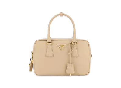 PRADA Women's Leather Handbag "Beige"