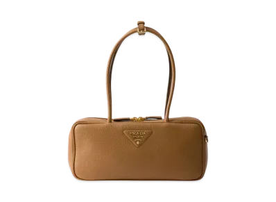PRADA Medium Leather Top-Handle Bag "Camel"