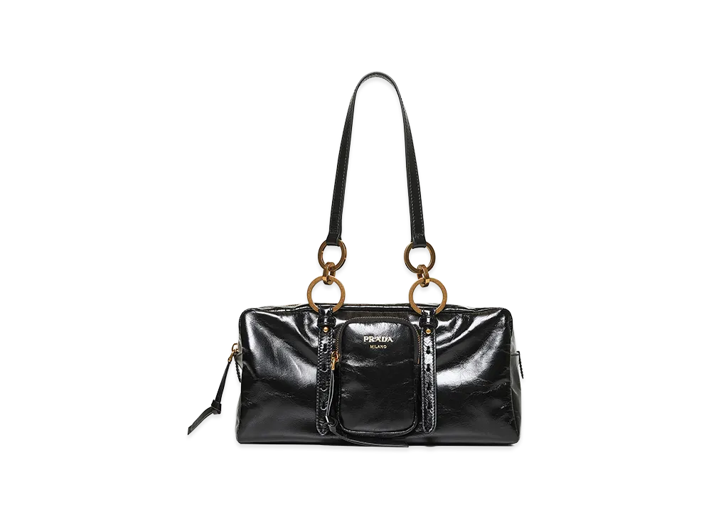 PRADA Women's Trunk Hand Bag "Black"