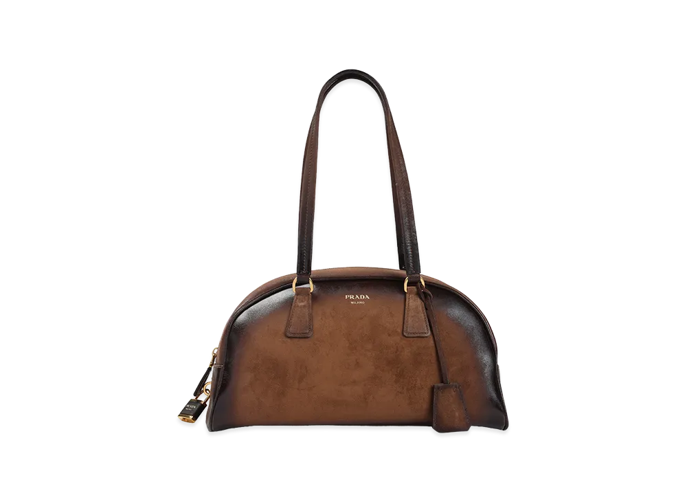 PRADA Women's Medium 'Bowling' Top Case "Brown"