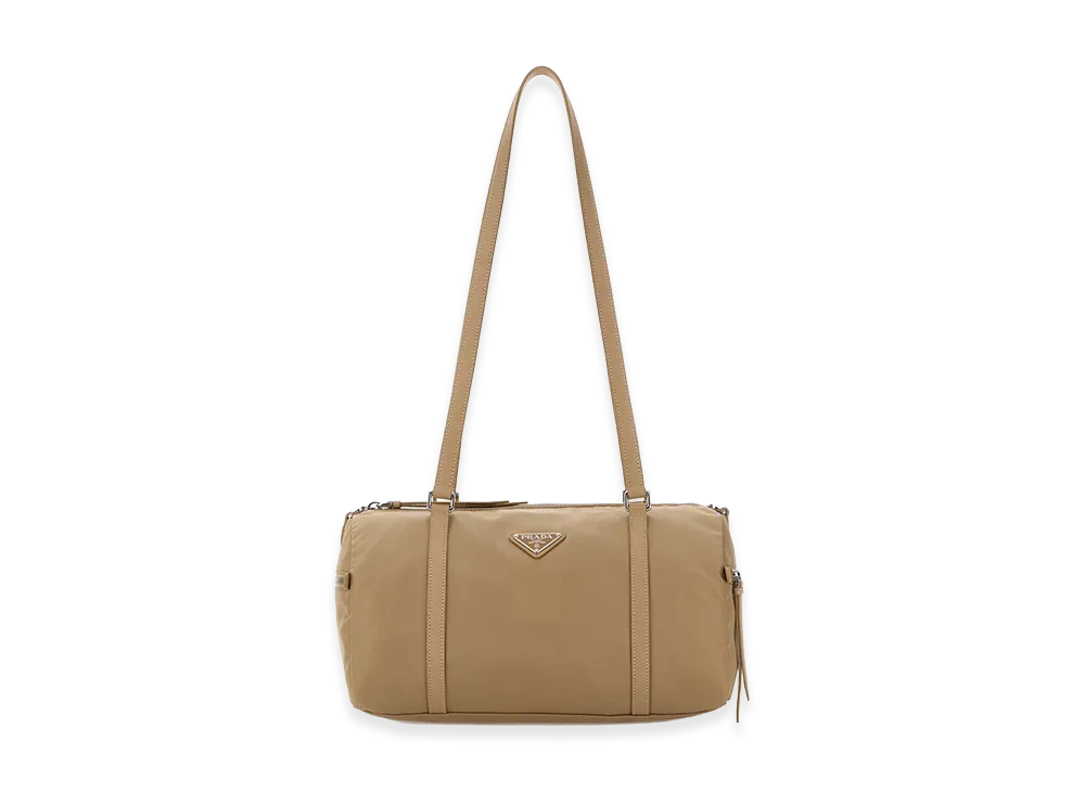 PRADA Women's Re-Nylon Large Shoulder Bag "Beige"