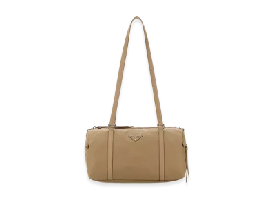 PRADA Women's Re-Nylon Large Shoulder Bag "Beige"