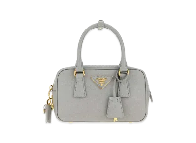 PRADA Wonen's Leather Handbag "Gray"