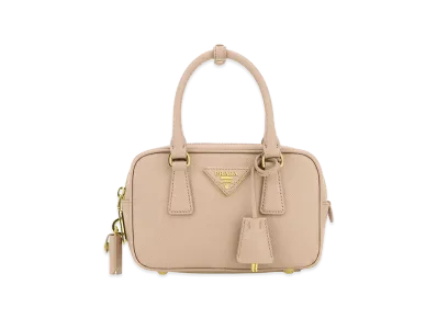 PRADA Women's Leather Handbag "Beige"