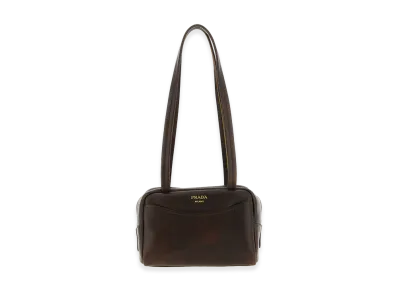 PRADA Women's Carry Mini Top Case "Brown"