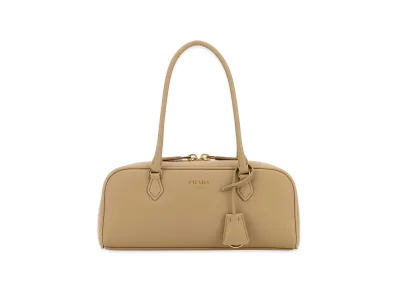 PRADA Wonen's Leather Medium Handbag "Beige/Tan"