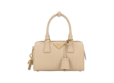 PRADA Women's Leather Handbag "Beige"
