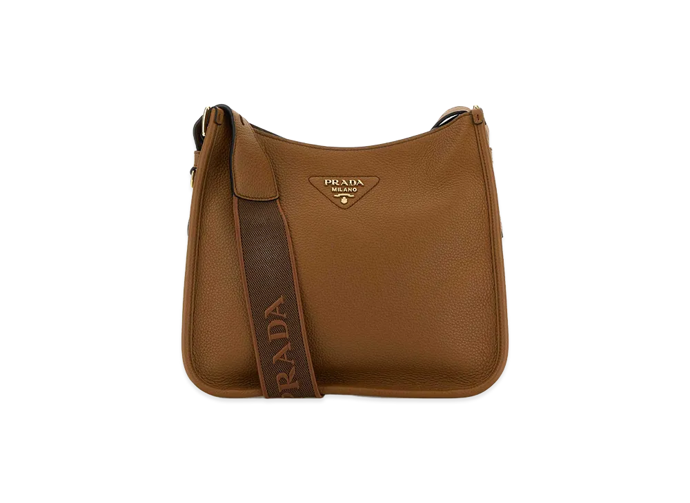 PRADA Wonen's Leather Shoulder Bag "Brown"