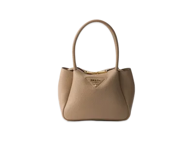 PRADA Small Leather Handbag "Cameo Beige"