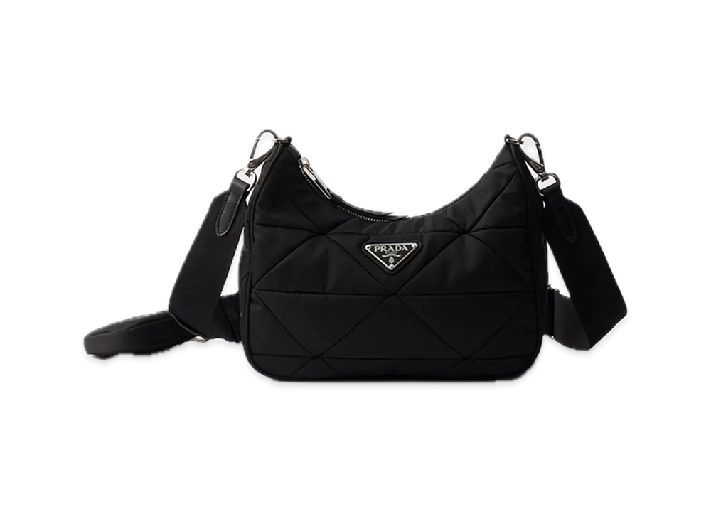 PRADA Padded Re-Nylon Shoulder Bag "Black"