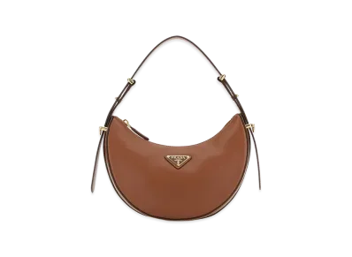 PRADA Wonen's Leather Arquè Handbag "Brown"