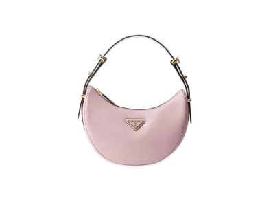 PRADA Arque Leather Shoulder Bag "Pink"