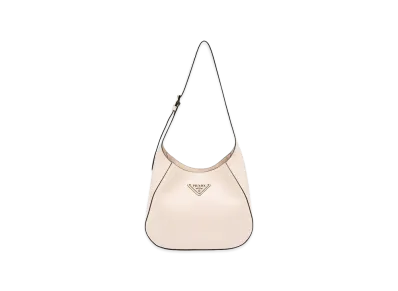 PRADA Women's Powder Leather Shoulder Bag "Beige"