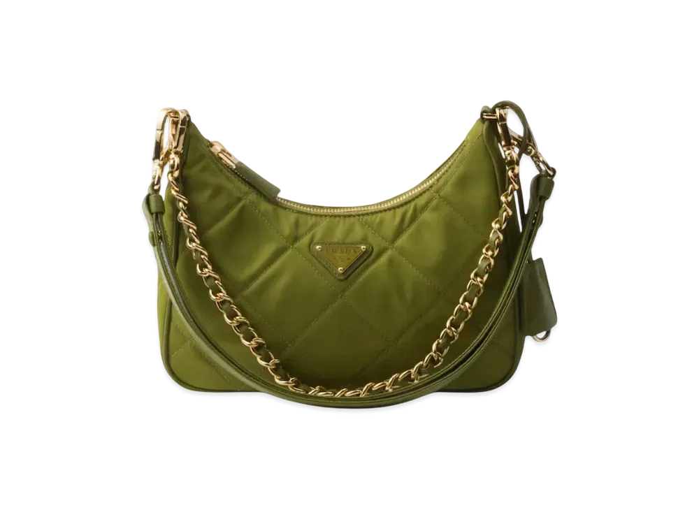 PRADA Re-Edition 1995 Chaine Re-Nylon Mini-Bag "Olive"