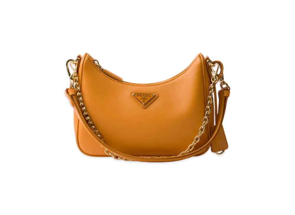 PRADA Re-Edition Saffiano Leather Mini-Bag "Amber"