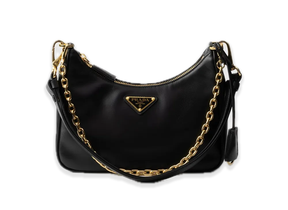 PRADA Re-Edition Leather Mini Bag "Black"