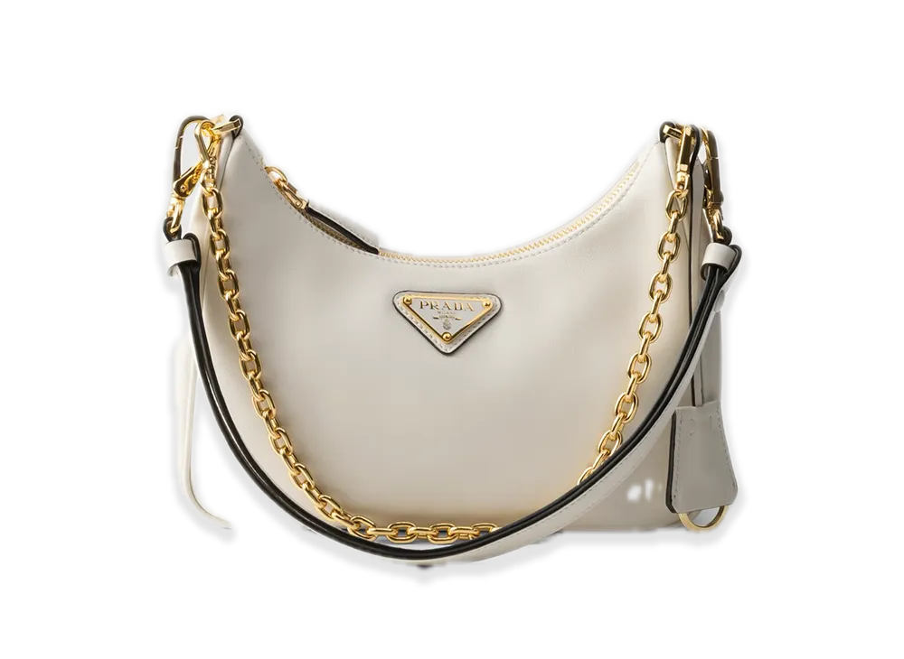 PRADA Re-Edition Leather Mini Bag "White"