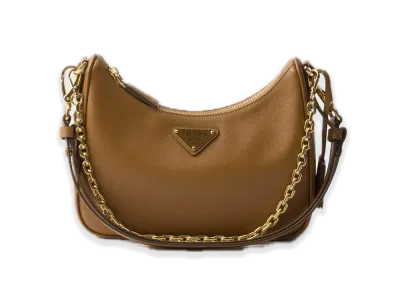 PRADA Re-Edition Saffiano Leather Mini Bag "Camel"