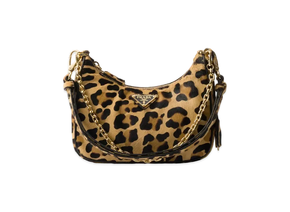 PRADA Re-Edition Printed Leather Mini-Bag "Beige"