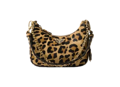 PRADA Re-Edition Printed Leather Mini-Bag "Beige"