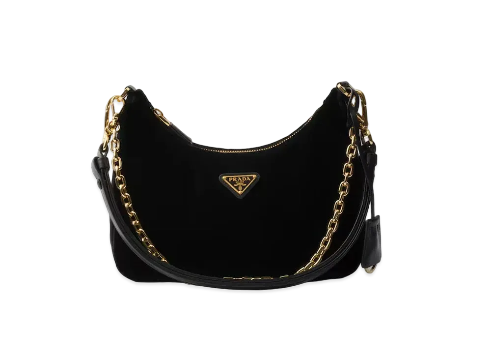 PRADA Re-Edition Velvet Mini-Bag "Black"