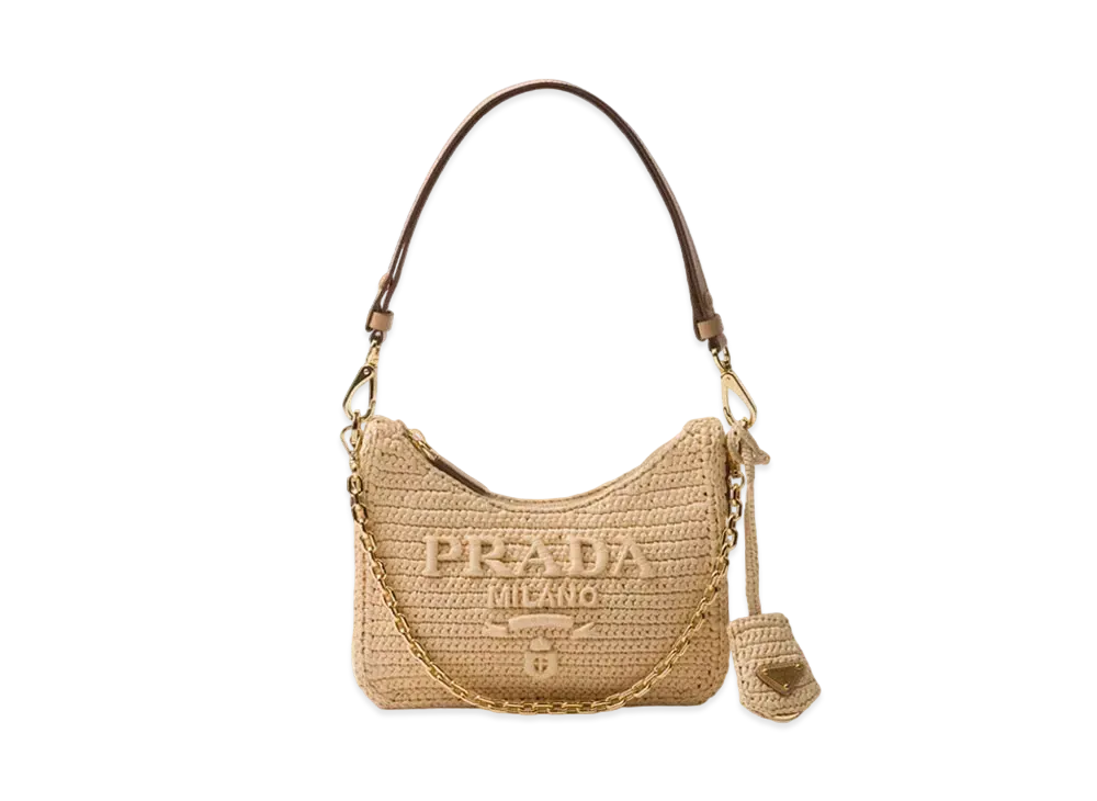 PRADA Re-Edition Crochet Mini-Bag "Natural"