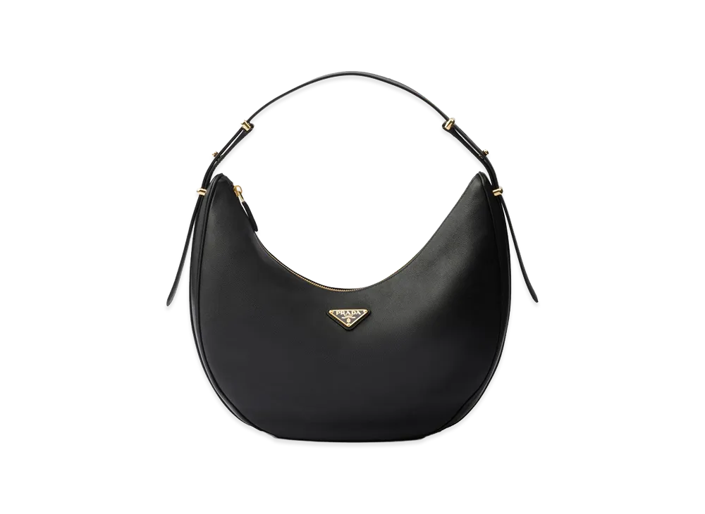 PRADA Women's Leather Big Arqua Handbag "Black"