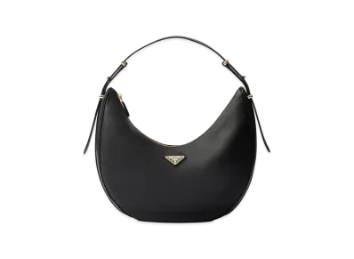 PRADA Women's Leather Big Arqua Handbag "Black"