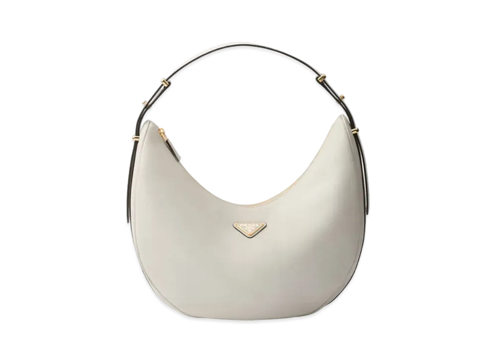 PRADA Large Leather Shoulder Bag "White"