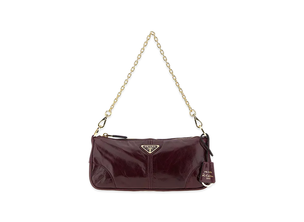 PRADA Women's 'Re-Edition 2002' Medium Shoulder Bag "Bordeaux"