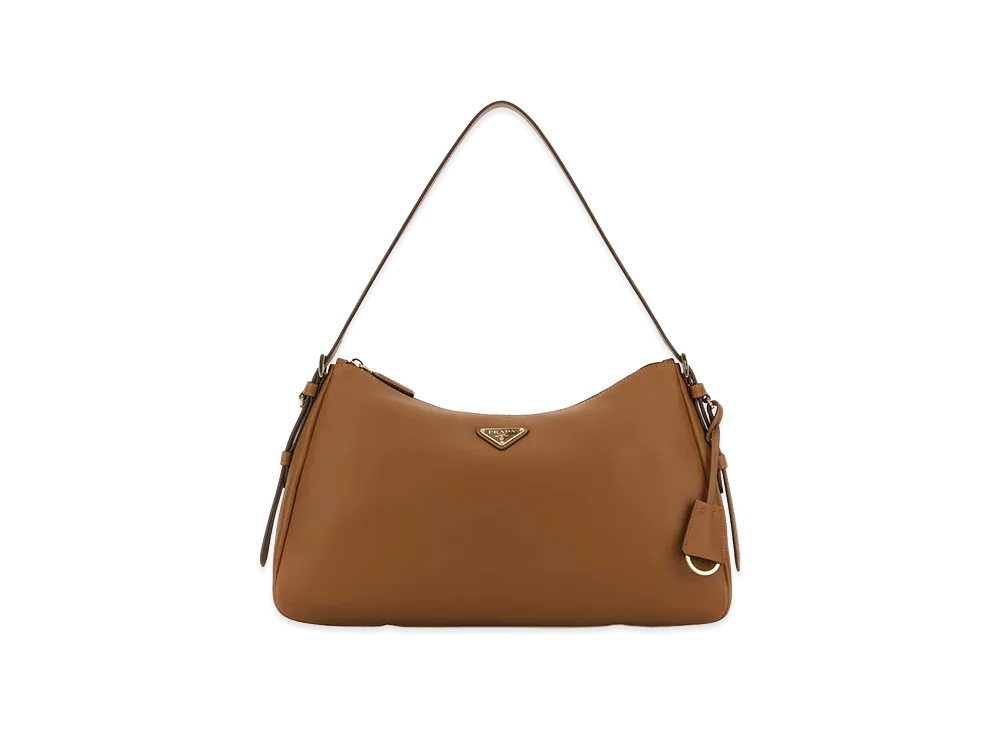 PRADA Women's Leather Shoulder Bag "Beige"