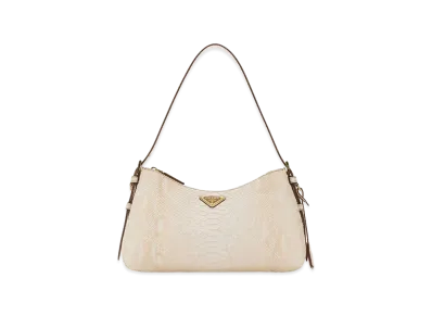 PRADA Women's Leather Aimace Shoulder Bag "Beige"