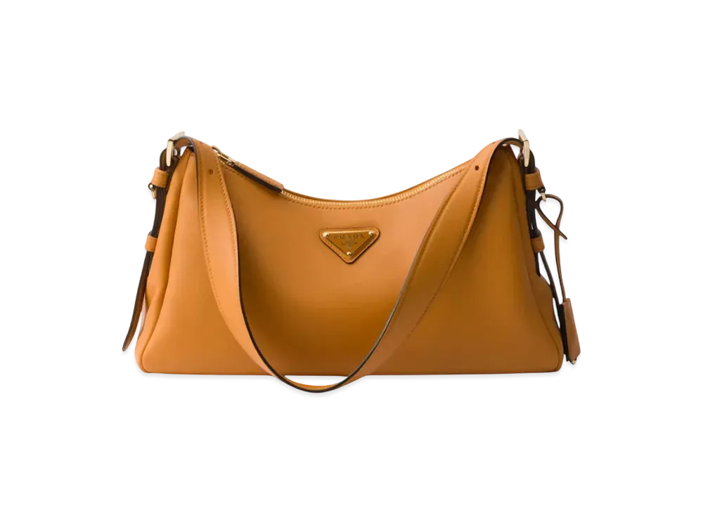 PRADA Aimee Medium Leather Shoulder Bag "Amber"