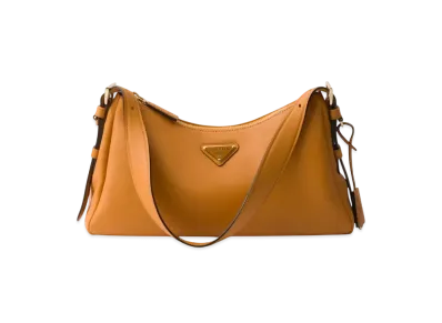 PRADA Aimee Medium Leather Shoulder Bag "Amber"