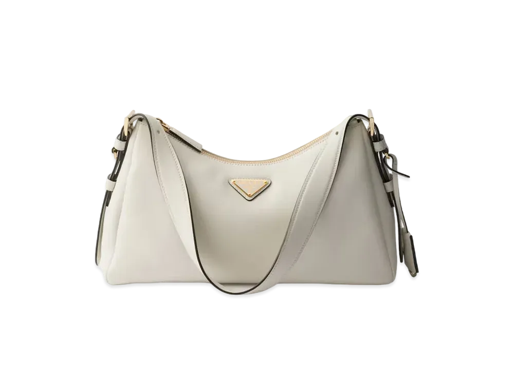 PRADA Aimee Medium Leather Shoulder Bag "White"