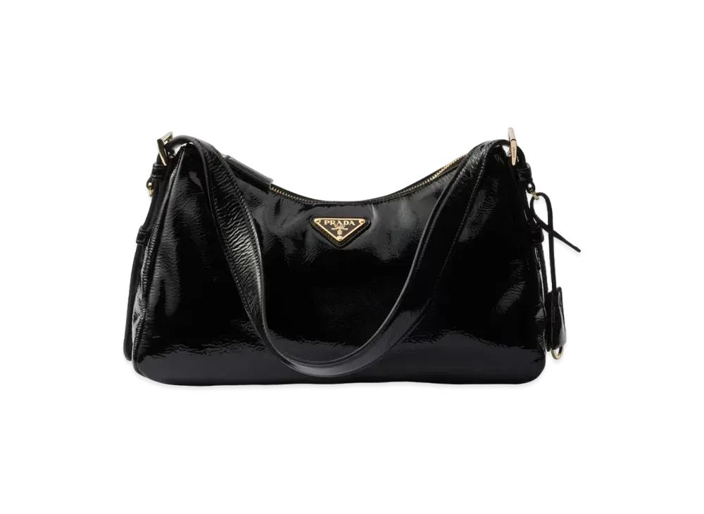 PRADA Aimee Medium Naplak Leather Shoulder Bag "Black"