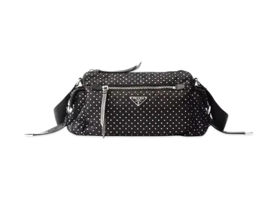 PRADA Re-Nylon Bag with Studs "Black"