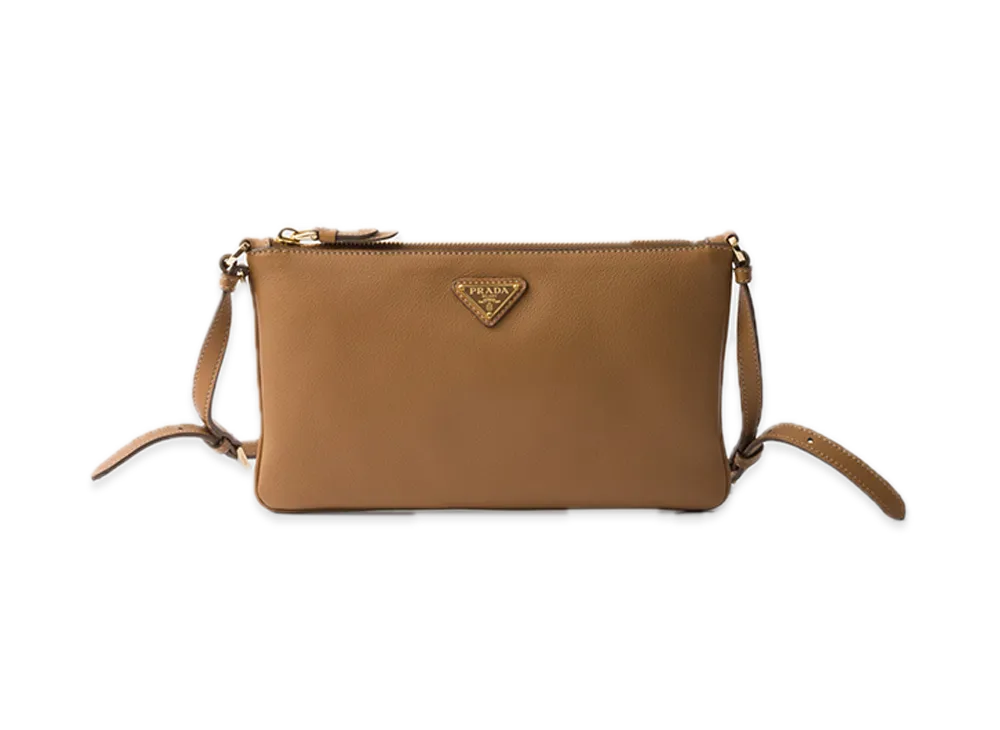 PRADA Leather Pouch "Camel"