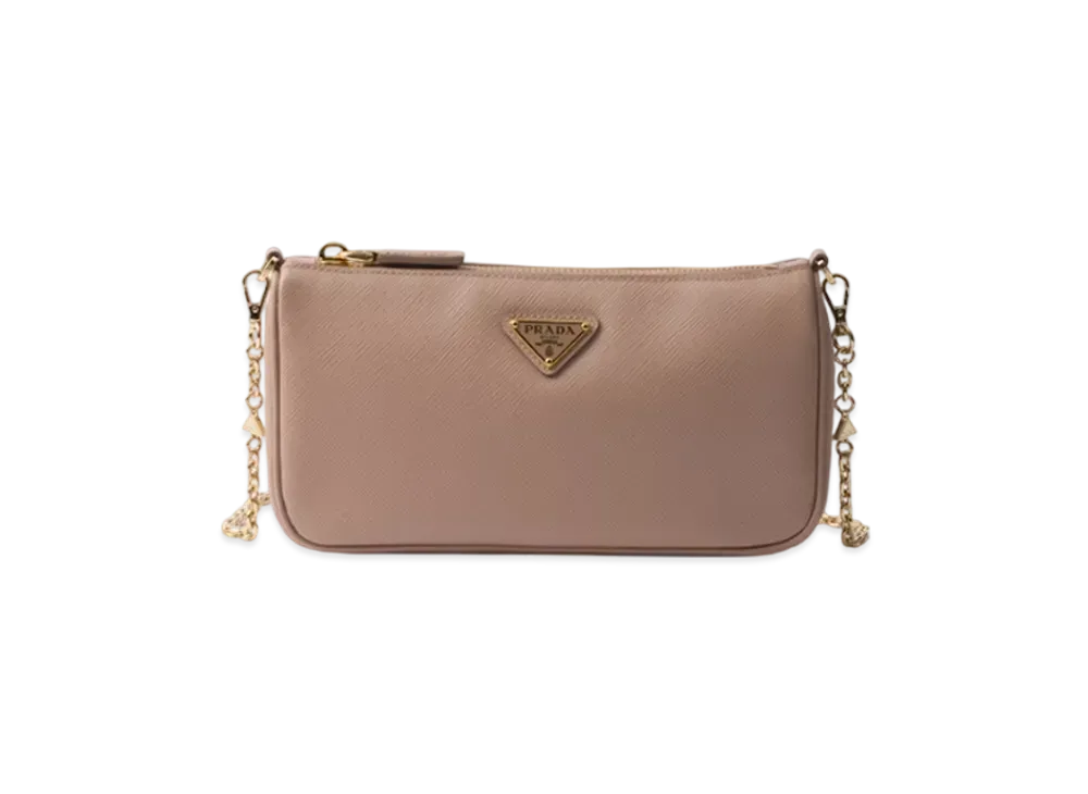 PRADA Saffiano Leather Mini-Bag "Pink Beige"