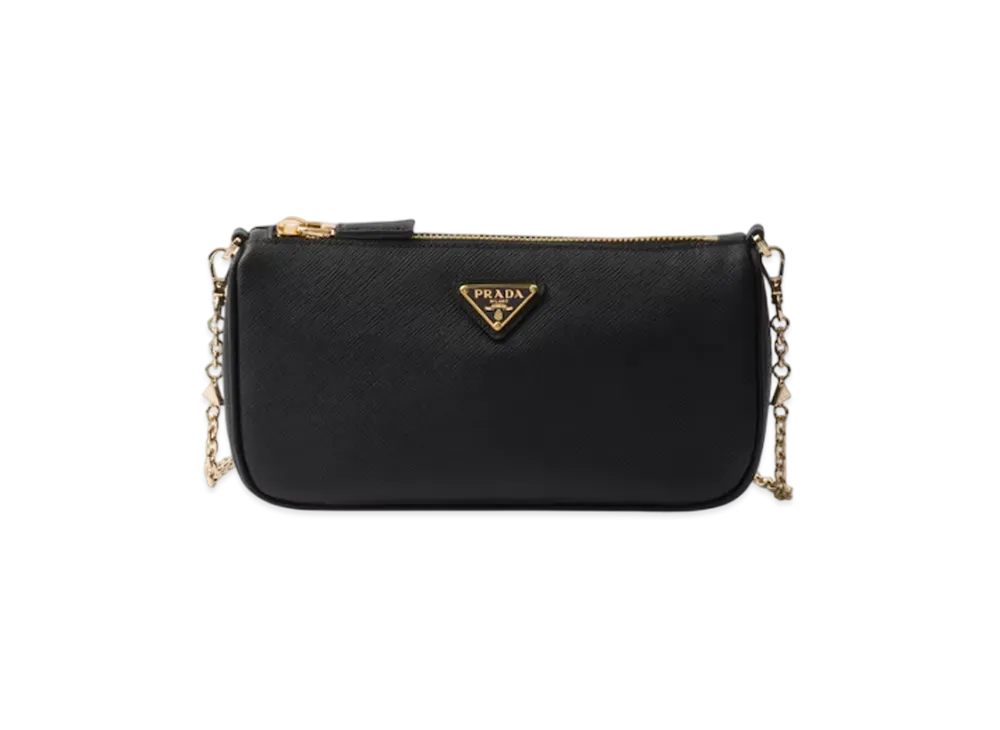 PRADA Saffiano Leather Mini-Bag "Black"