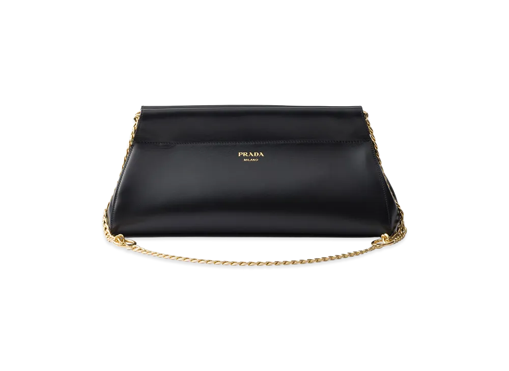 PRADA Enchaine Medium Leather Bag "Black"