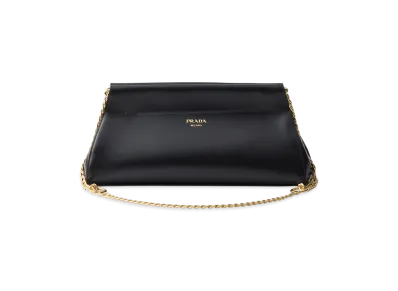 PRADA Enchaine Medium Leather Bag "Black"