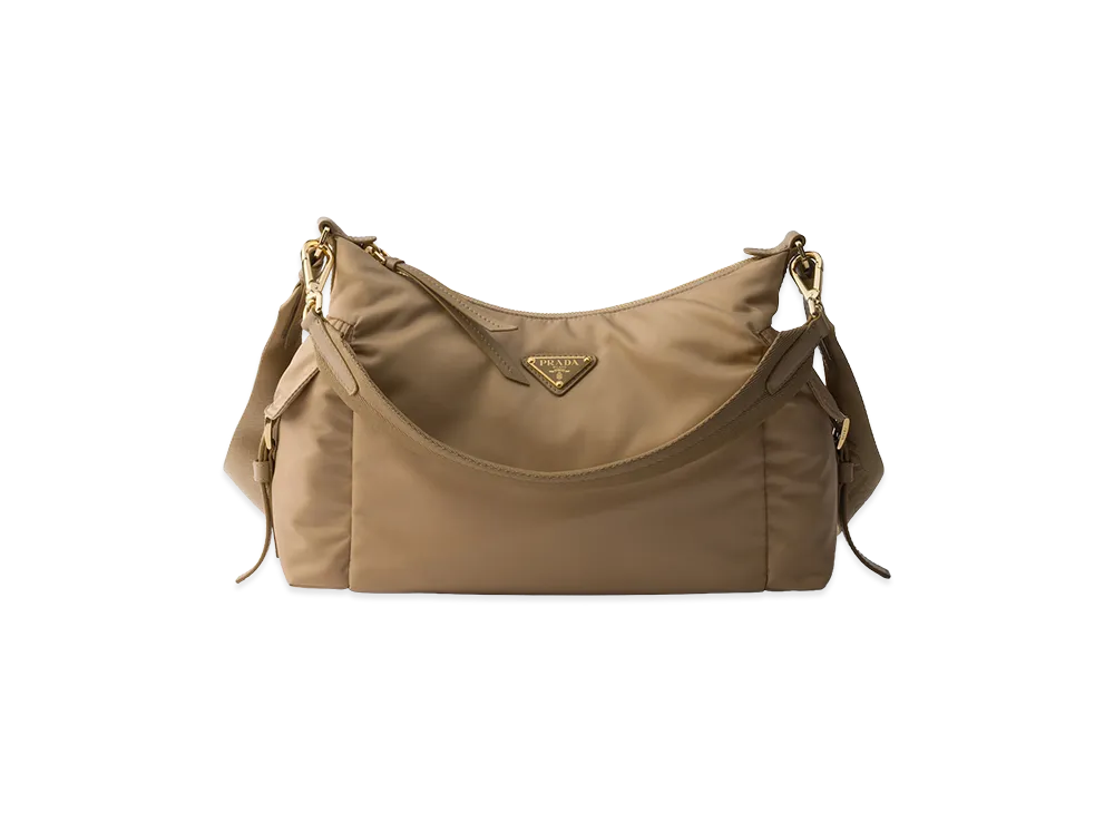 PRADA Explorer Large Re-Nylon x Leather Bag "Camel Brown"