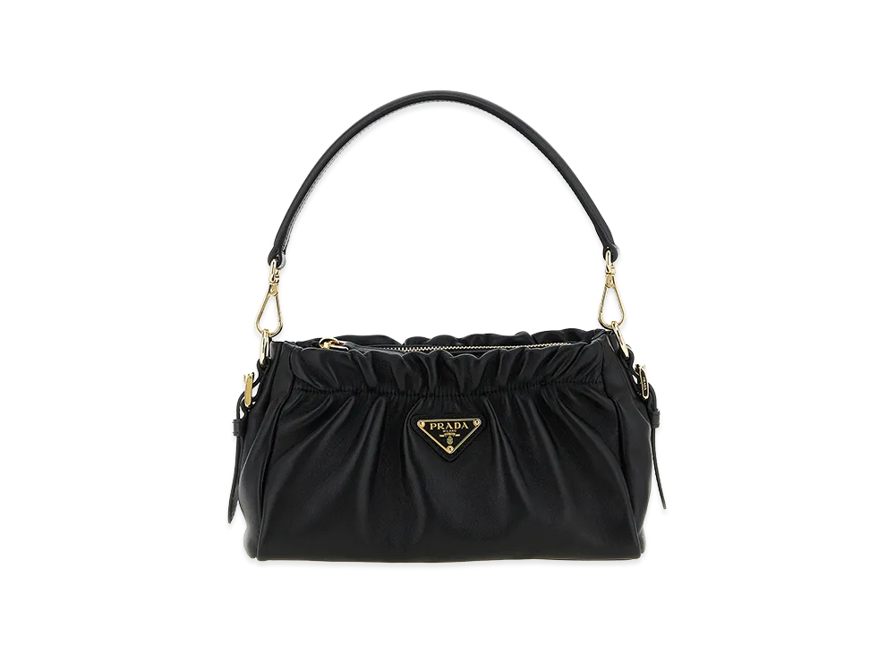 PRADA Women's Leather Shoulder Bag "Black"