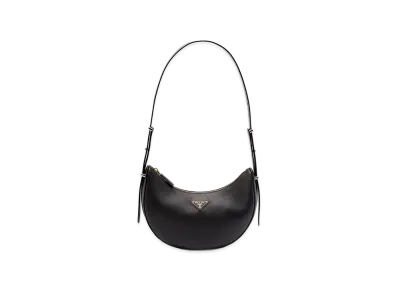 PRADA Wonen's Leather Shoulder Bag "Black"