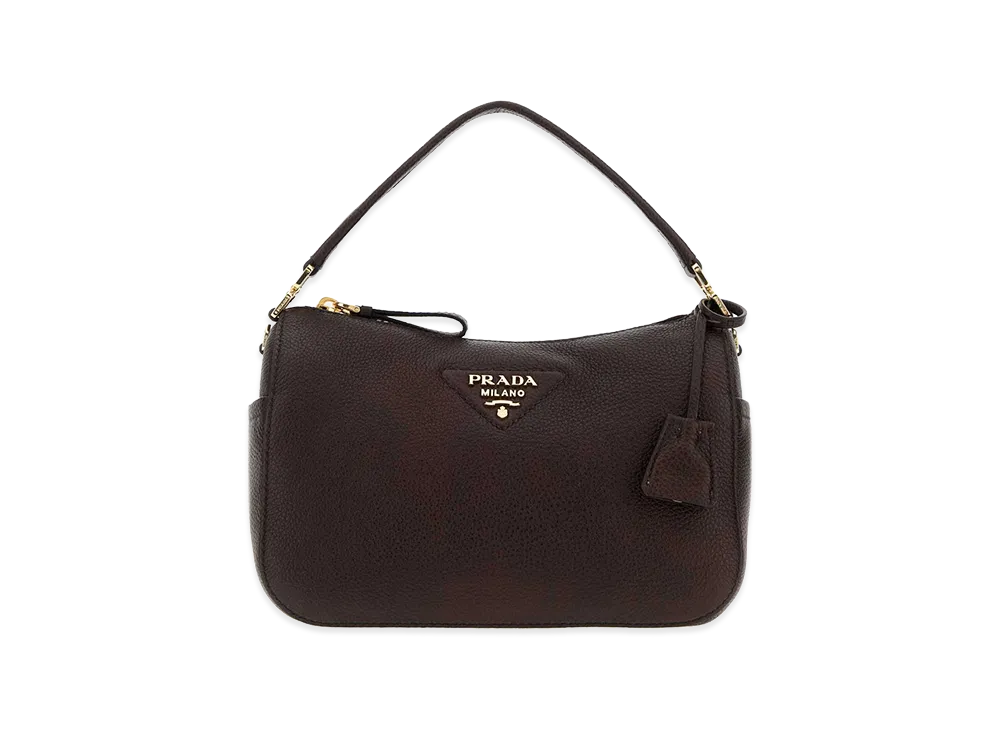 PRADA Wonen's Leather Small Handbag "Brown"